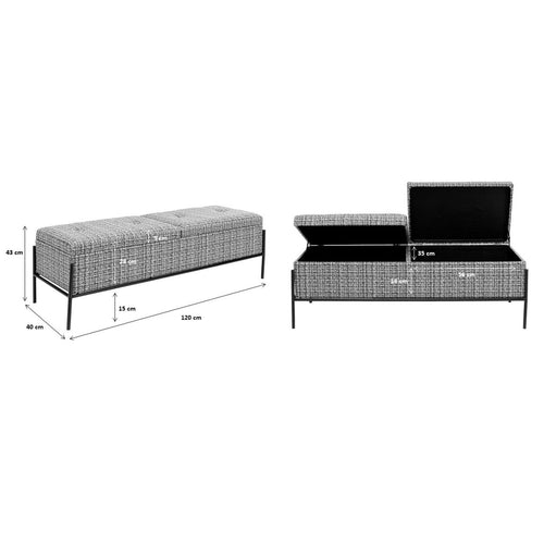 Kare Design Opbergbank Iceland 120x40cm - vtwonen shop