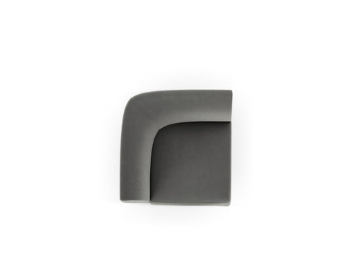 Micadoni - Hoekmodule "Miley" flueel lichtgrijs - 90x90x70cm