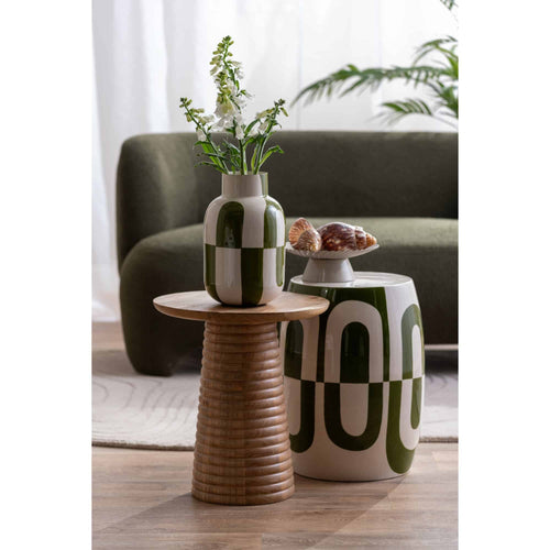 Present Time vaas Dublin Circles - groen - Ø5cm