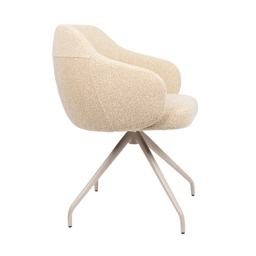 HelloChair eetkamerstoel HC05 Shulby - spinpoot beige - cloud warm naturel - vtwonen shop