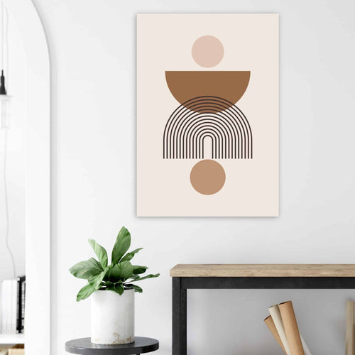 Artfulprints Poster Boho – Harmony shapes   - 70x100 cm - Grijs