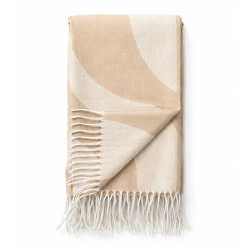 SWIRL - plaid 140x180 cm - golvend motief - Irish Cream - beige
