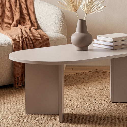 Calicosy - IRIS Ovale salontafel L119 cm - Kasjmier - 60x119x39,8 cm