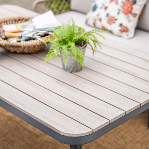 Garden Impressions hoek lounge dining set R Kalibo donker grijs 4-delig