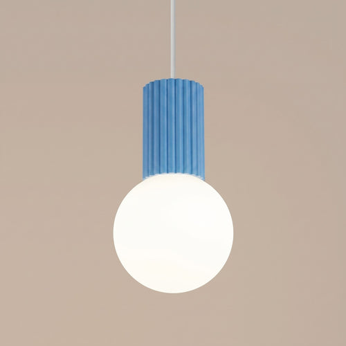 Sollux Lighting Hanglamp HALO 1 lichtblauw - 12x12x120cm