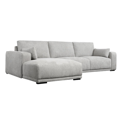 Furnhouse chaise longue bank links California - Lichtgrijs - Stof - 105x305x85