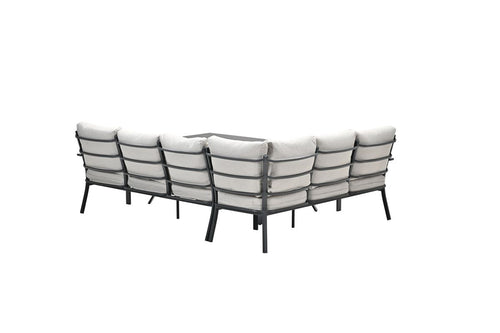 Sergio lounge-diningset - 3-delig - links - carbon black - desert sand - vtwonen shop