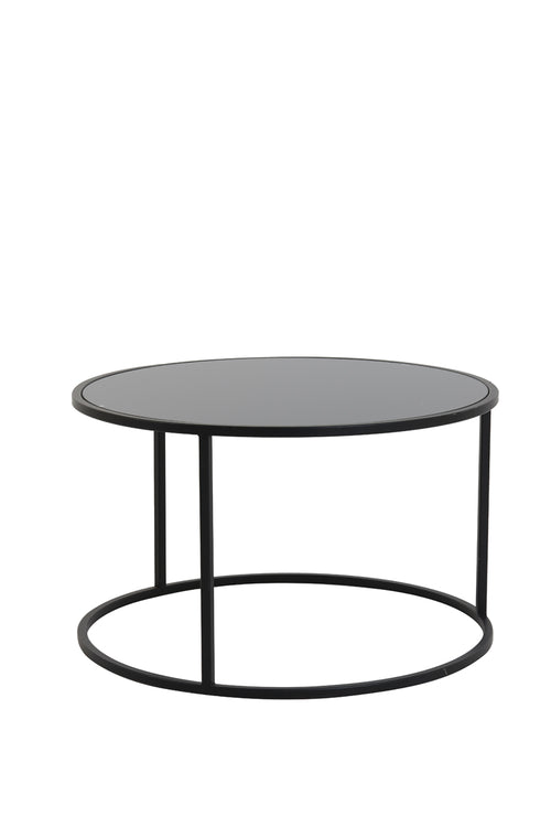 Light & Living salontafel DUARTE - Ø75x44cm - zwart - Set van 2 - vtwonen shop