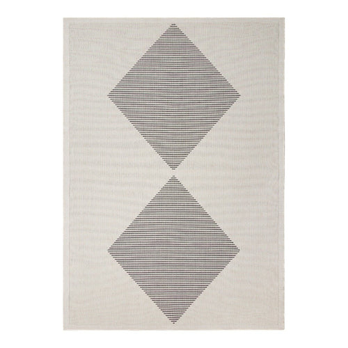 Buitenkleed Kite - Zwart/Wit - dubbelzijdig - EVA Interior - 200 x 290 cm