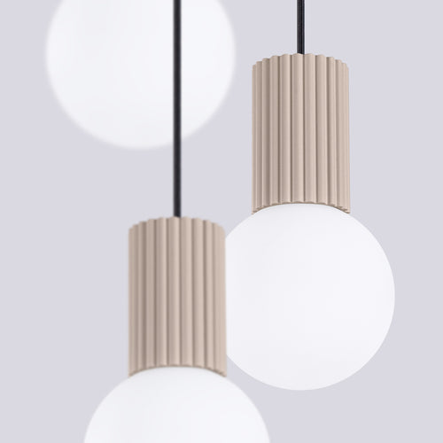 Sollux Lighting Hanglamp HALO 3P taupe - 25x25x125cm