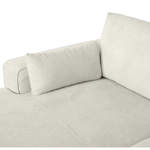 Furnhouse chaise longue bank links California - Crème wit - Stof - 105x305x85