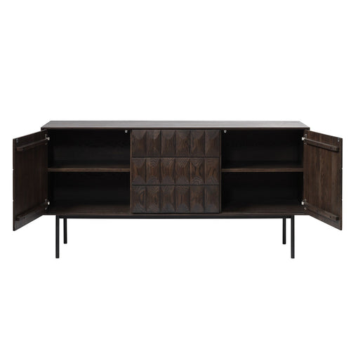 Olivine Vanja houten sideboard donkerbruin - 160 x 45 cm - vtwonen shop