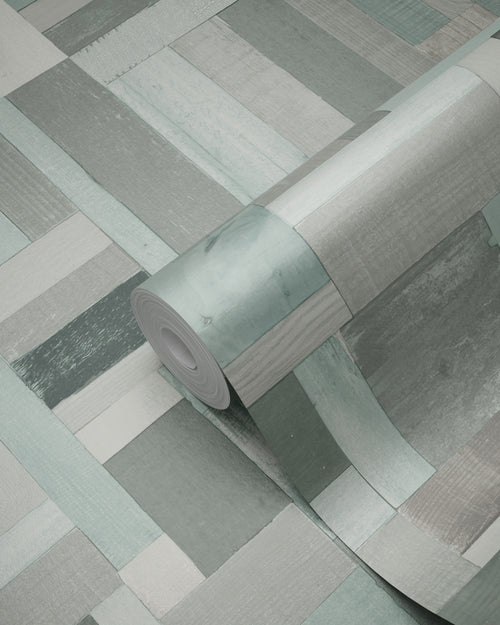 Origin Wallcoverings behang sloophout motief vergrijsd groen - 53 cm x 10,05 m - 337225 - vtwonen shop