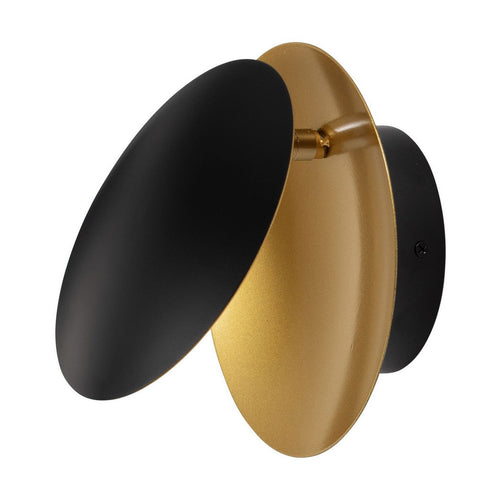 Nova Luce SHELL Wandlamp Sandy Black, gouden LED 7W 101lm 3000K
