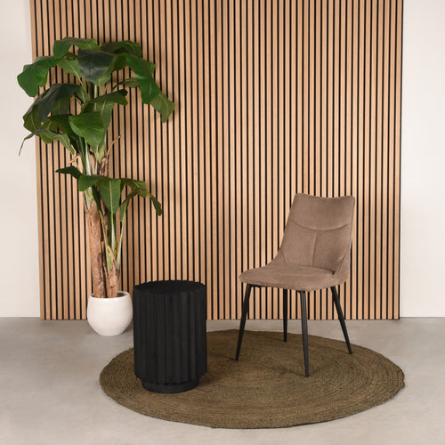 LABEL51 Bijzettafel Novan - Zwart Mangohout - 35x35x48cm - vtwonen shop