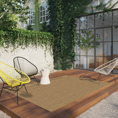 AFK Living vloerkleed Pienza - voor binnen en buiten - kastanje - 80 x 150 cm