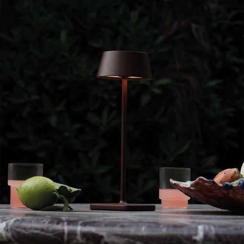 Ideal Lux PURE Geïntegreerde LED Tafellamp Koffie Bruin 230Lm 3000K IP54