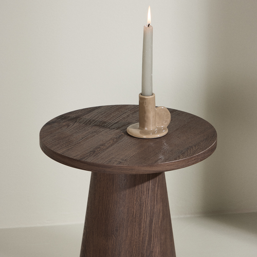 Nest living Lexi Houten Bijzettafel Donkerbruin - Ø 35 cm - vtwonen shop