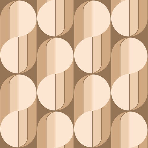 ESTAhome behang retro ornamenten bruin - 50 x 900 cm - 131588