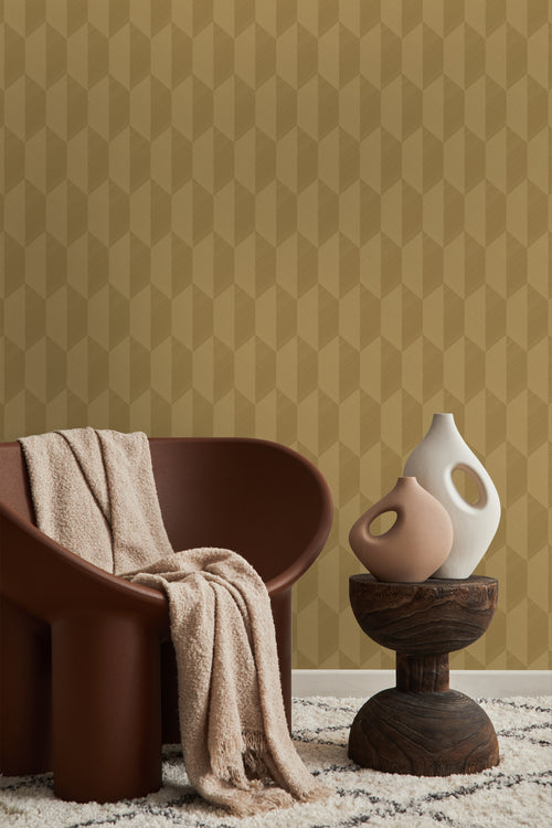 Origin Wallcoverings behang 3D-motief okergeel - 50 x 900 cm - 348038 - vtwonen shop