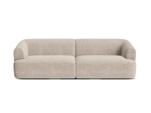 Cosmopolitan Design Modulaire bank Campi 4-zits, ribfluwelen cappuccino - 90x255x70cm