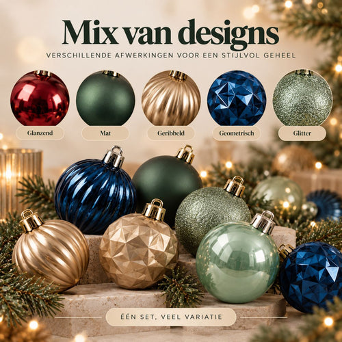 Mica Decorations Bal Onbreekbaar Lichtbruin 40 Stuks - Kerstballenset met Diameter van 6 cm - Gemaakt van Gerecycled Polystyreen - Extra Stevig voor