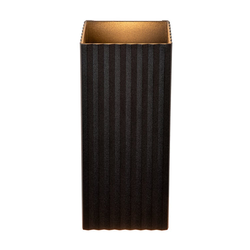 Atmooz wandlamp Ribble rechthoek - zwart - Ø 8 x H 18 cm - GU10