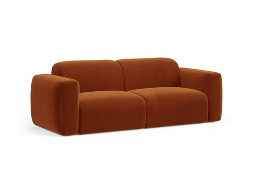 Cosmopolitan Design Modulaire bank Strino 3-zits, flueel terracotta - 98x220x78cm
