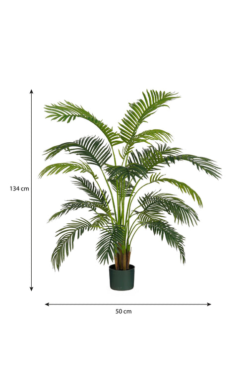 Mica Decorations Areca Palm Kunstplant in Pot - H134 x Ø50 cm - Groen
