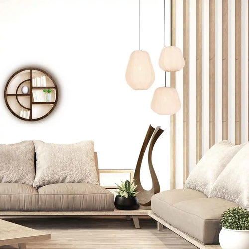 Anne Light & home hanglamp Sable - 1 lichts - 25  x 150   cm - creme