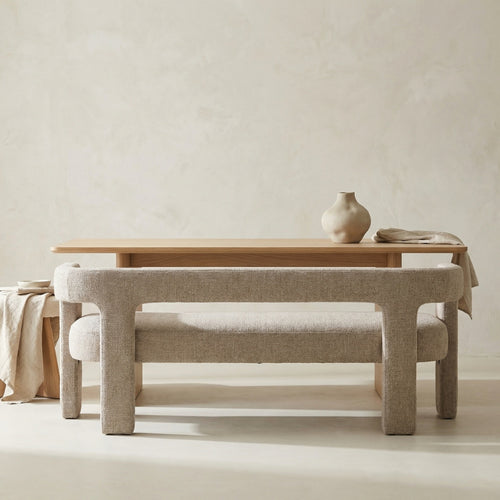 DÉJA Living Eetkamerbank Seto - Beige Stof - 168x54x68cm