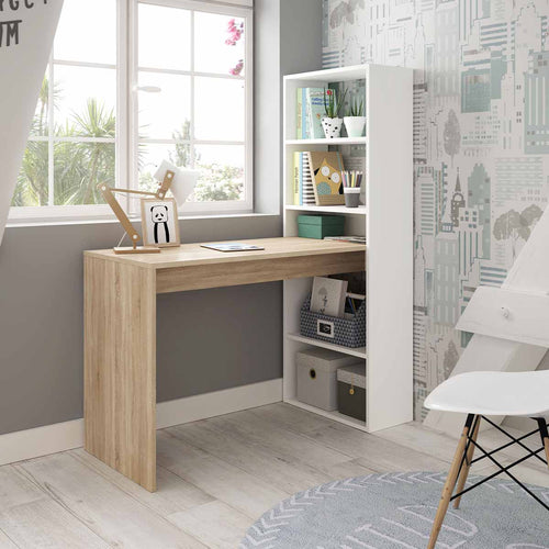 Calicosy - Omkeerbaar bureau met opbergplank   53x120x144 cm