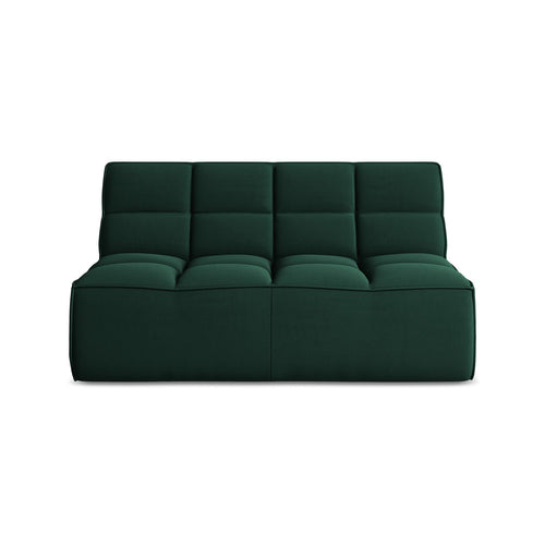 LaMiaSofa Tweezits modulaire bank Belluno - velours - flessengroen - 160x93x75