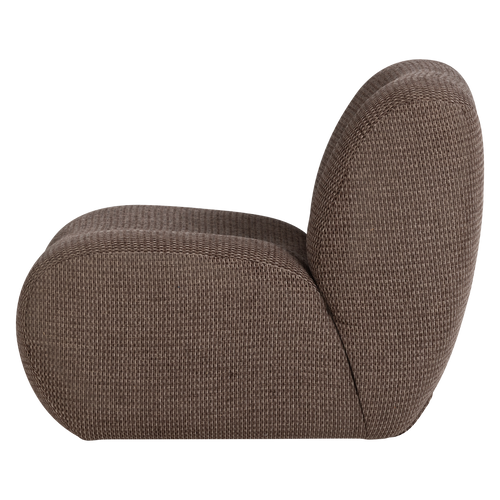 WOOOD fauteuil craquelé Nomu - Chenille - bruin - 74x76x92