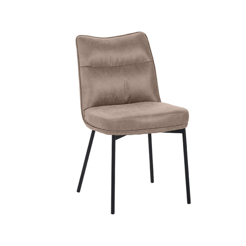 LABEL51 Eetkamerstoel Lennon - Taupe Stof - Set van 2 - vtwonen shop