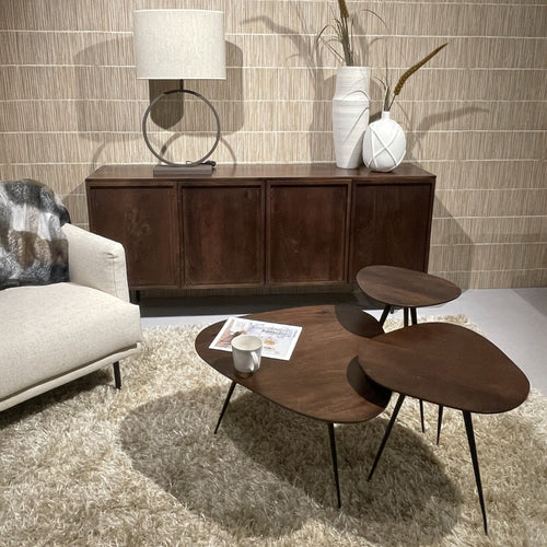 Brix salontafel Loua Brown - set van 3 - mangohout - vtwonen shop