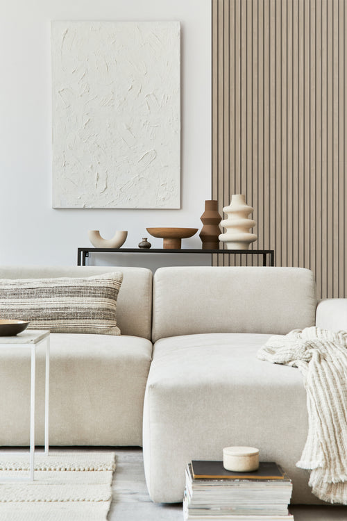 ESTAhome behang houten wandpanelen 3d beige - 53 cm x 10.05 m - 139607 - vtwonen shop