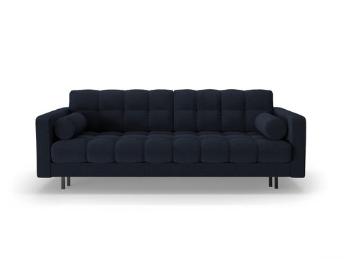 Cosmopolitan Design Slaapbank met opbergdoos Bali 3-zits, boucle donkerblauw - 84x222x105cm