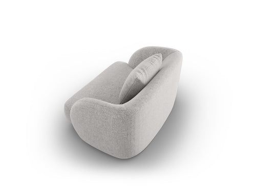 Cosmopolitan Design Fauteuil Tulum chenille, lichtgrijs - 90x103x70cm