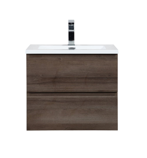 Badplaats Badkamermeubel Set Angela 60 cm – Bruin Eiken – Badmeubel met Wastafel