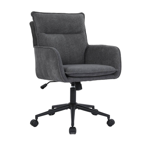 HOME DELUXE bureaustoel CORA geweven stof antraciet - in hoogte verstelbaar