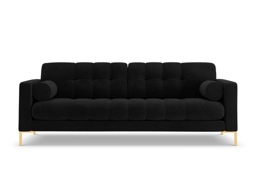 Cosmopolitan Design Bank Bali 3-zits, flueel, zwart - 96x177x75cm
