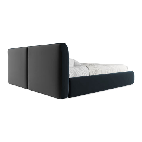 LaMiaSofa Bed met opbergruimte Milano - velours - koningsblauw - 200x228x82