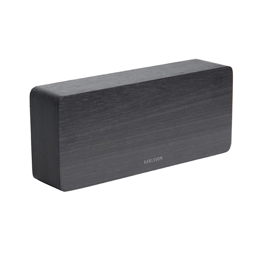 Karlsson wekker  - zwart - 4.5x21x9cm - vtwonen shop