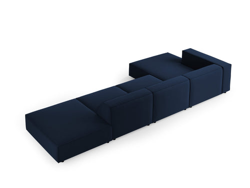 Cosmopolitan Design linker hoekbank Arendal 5-zits, flueel, koningsblauw - 166x341x70cm