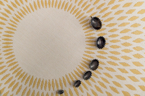 AFK Living vloerkleed Illusion - voor binnen en buiten - geel - 160 x 160 cm