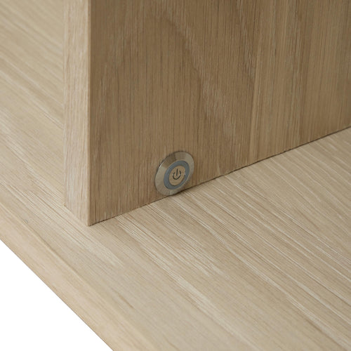 Furnhouse 3-deurs wandkast Kerteminde - Witte olie - MDF, Eikenfineer, Glas - 37x160x60