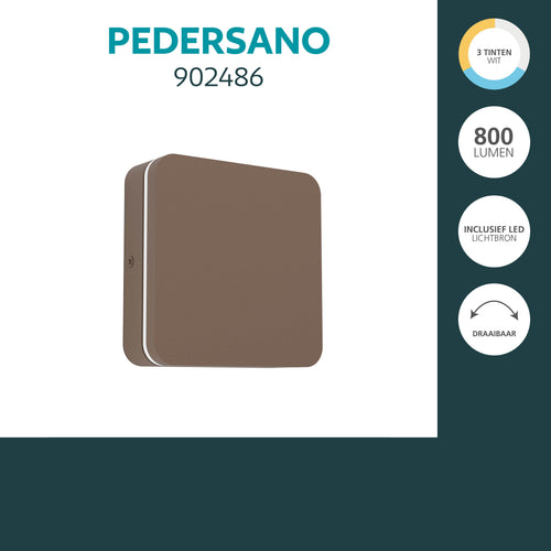EGLO wandlamp buiten Pedersano - roestbruin