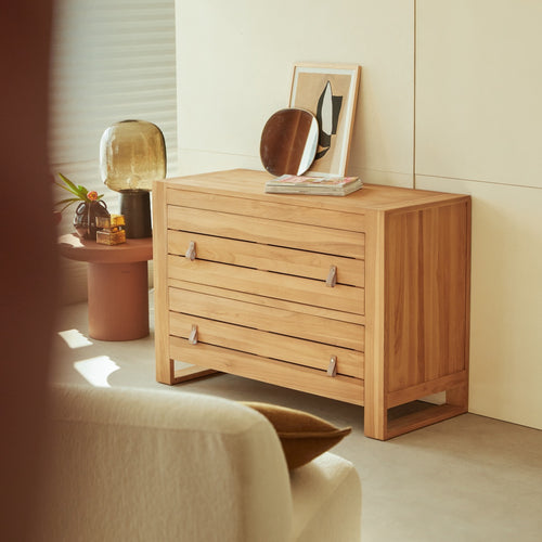 Tikamoon Commode van massief teakhout - Naturel