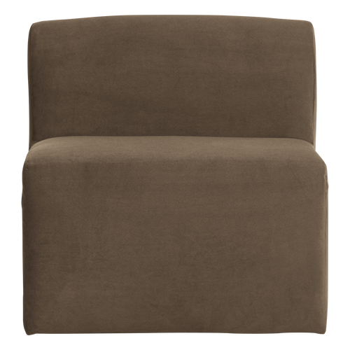 WOOOD eetbank 84 cm rugleuning Mojo Base - Velvet - Taupe - 83x84x76